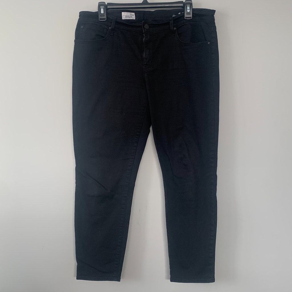 Gap 31w Ankle Length Black Jeggings Jeans